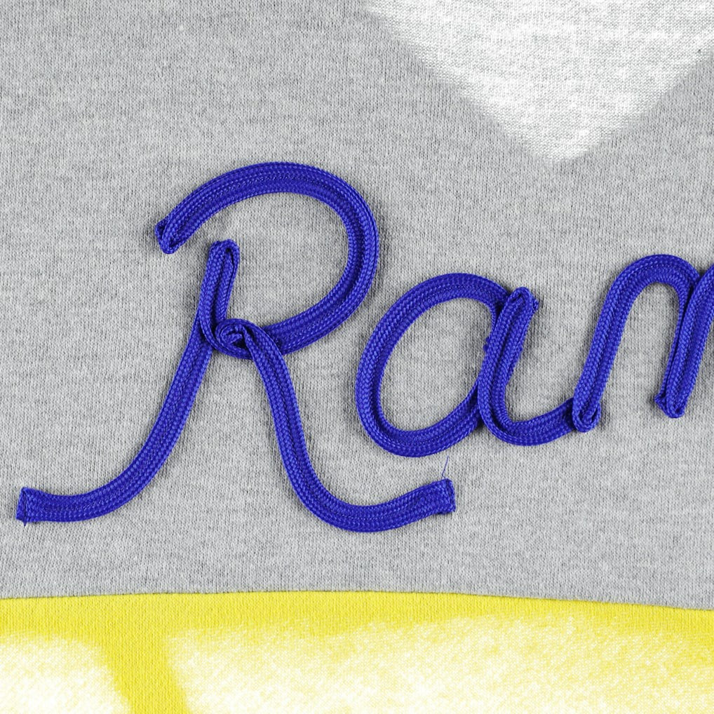 Los Angeles Rams Touch Women's Outfield Deep V-Back Waist Length Pullover Sweatshirt - Heather Gray/Royal outlet