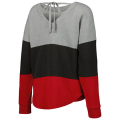 Tampa Bay Buccaneers Touch Women's Outfield Deep V-Back Waist Length Pullover Sweatshirt - Heather Gray/Red online