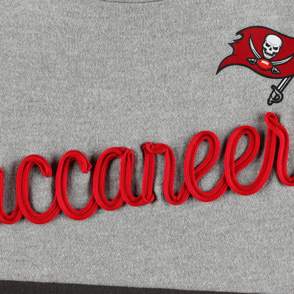 Tampa Bay Buccaneers Touch Women's Outfield Deep V-Back Waist Length Pullover Sweatshirt - Heather Gray/Red online