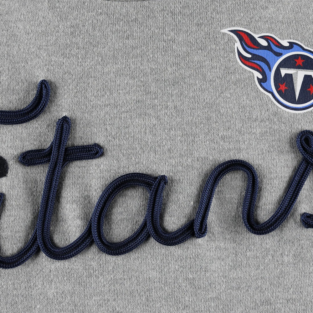 Tennessee Titans Touch Women's Outfield Deep V-Back Waist Length Pullover Sweatshirt - Heather Gray/Navy cheap