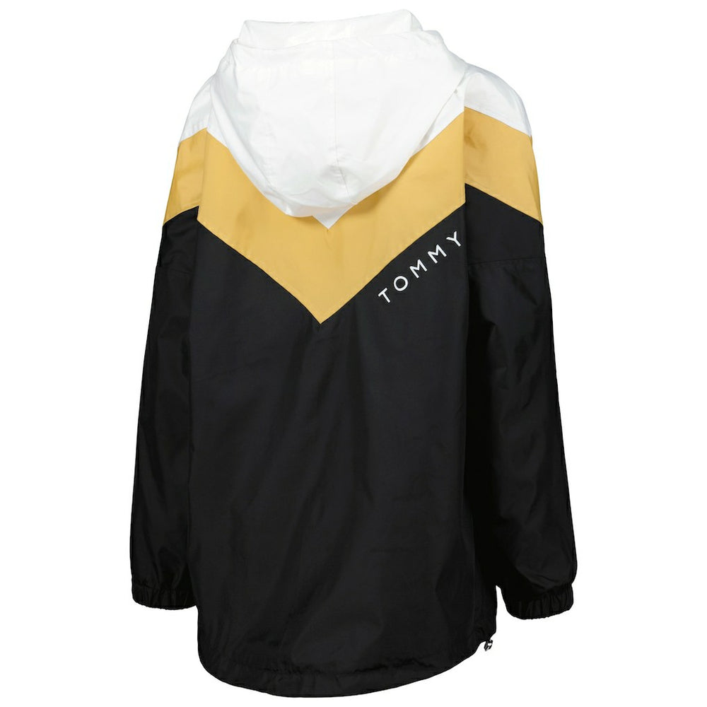 New Orleans Saints Tommy Hilfiger Women's Staci Half-Zip Hoodie Windbreaker Jacket - White/Gold sale