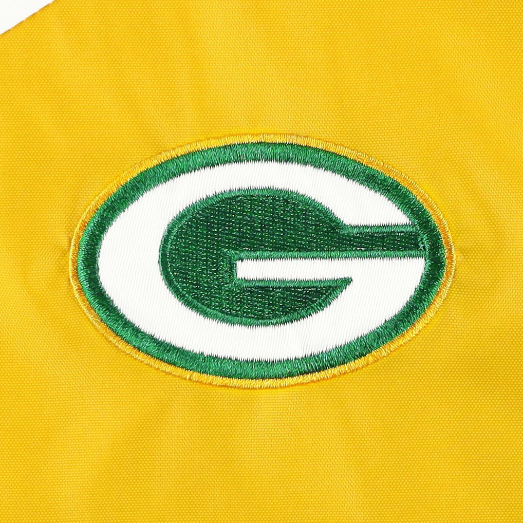 Green Bay Packers Tommy Hilfiger Women's Staci Half-Zip Hoodie Windbreaker Jacket - White/Gold discount