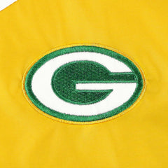 Green Bay Packers Tommy Hilfiger Women's Staci Half-Zip Hoodie Windbreaker Jacket - White/Gold discount