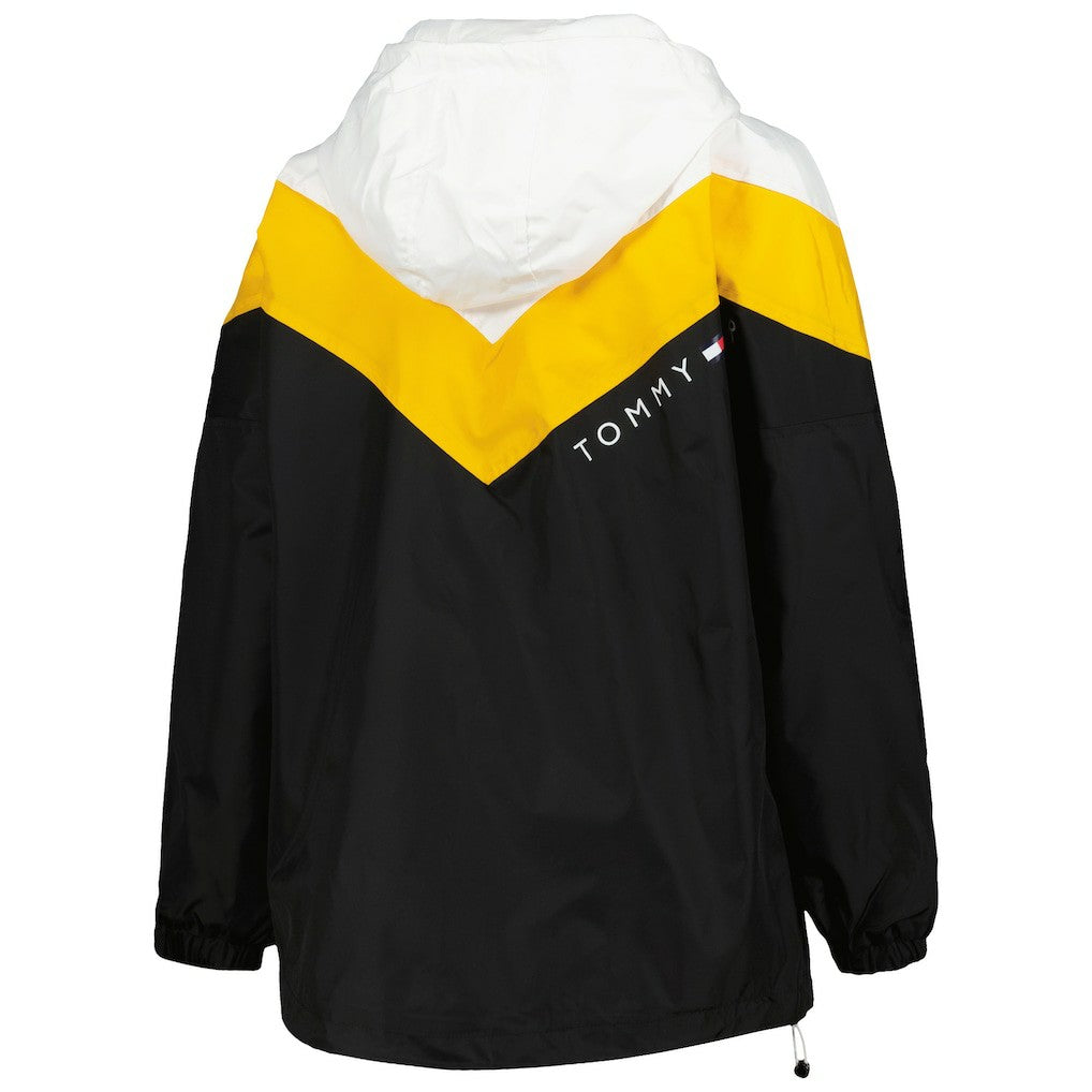 Pittsburgh Steelers Tommy Hilfiger Women's Staci Half-Zip Hoodie Windbreaker Jacket - White/Gold outlet