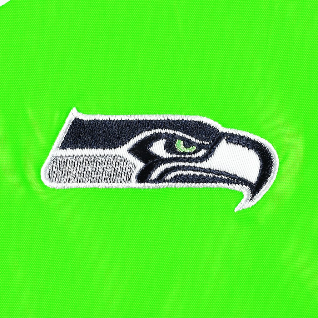 Seattle Seahawks Tommy Hilfiger Women's Staci Half-Zip Hoodie Windbreaker Jacket - White/Neon Green outlet
