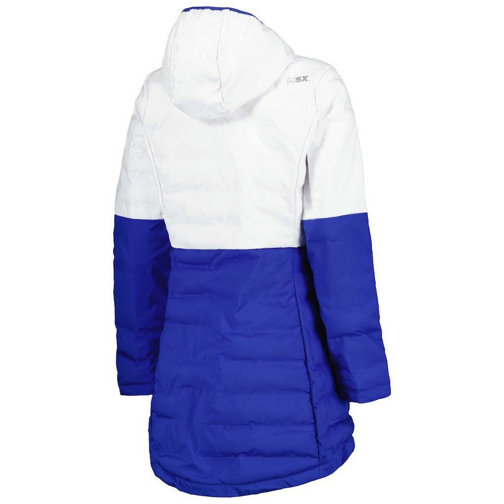 Los Angeles Rams MSX by Michael Strahan Women's Willow Quilted Hoodie Full-Zip Jacket - White/Royal sale