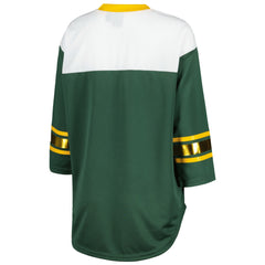 Green Bay Packers G-III 4Her by Carl Banks Women's Double Team 3/4-Sleeve Lace-Up T-Shirt - Green/White on sale