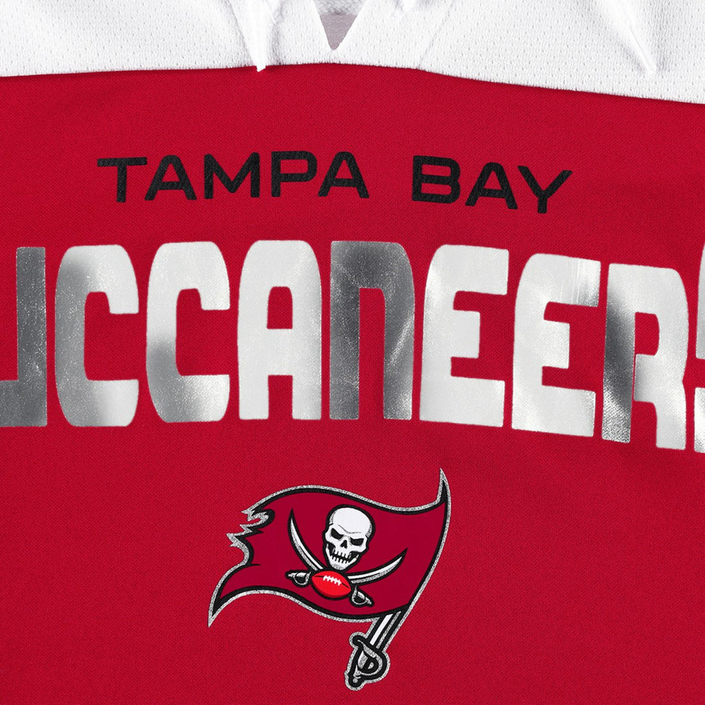 Tampa Bay Buccaneers G-III 4Her by Carl Banks Women's Double Team 3/4-Sleeve Lace-Up T-Shirt - Red/White discount