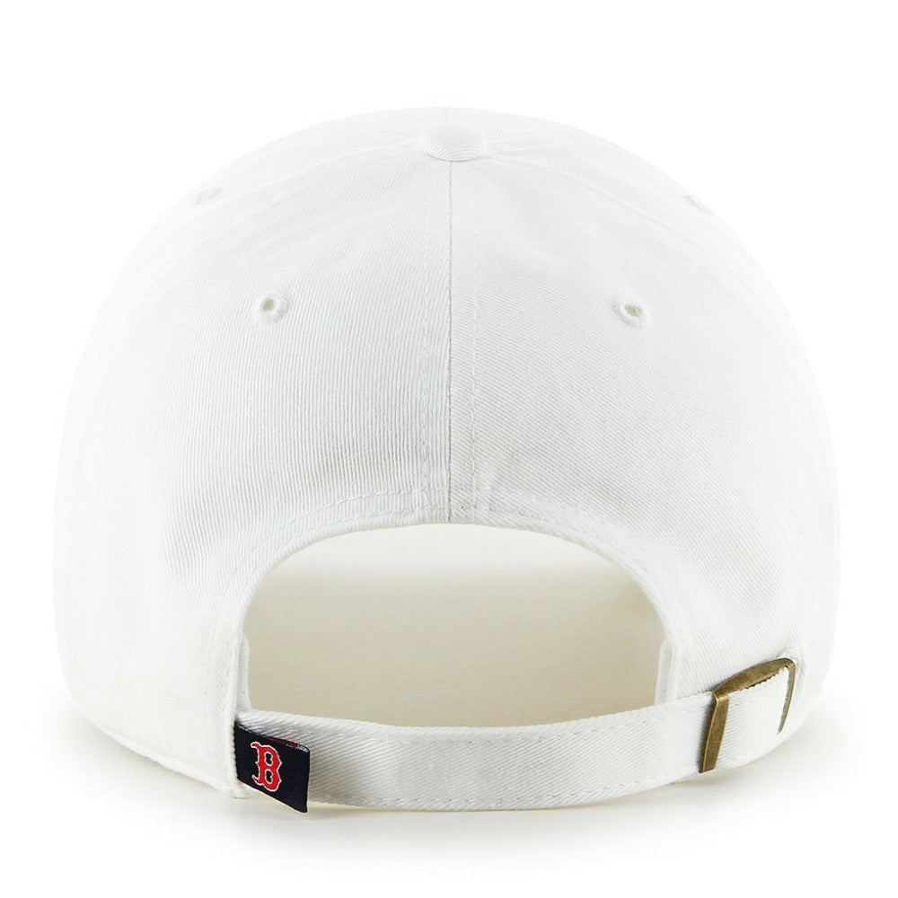 Boston Red Sox Team Logo Clean Up Adjustable Hat - White | 47 brand