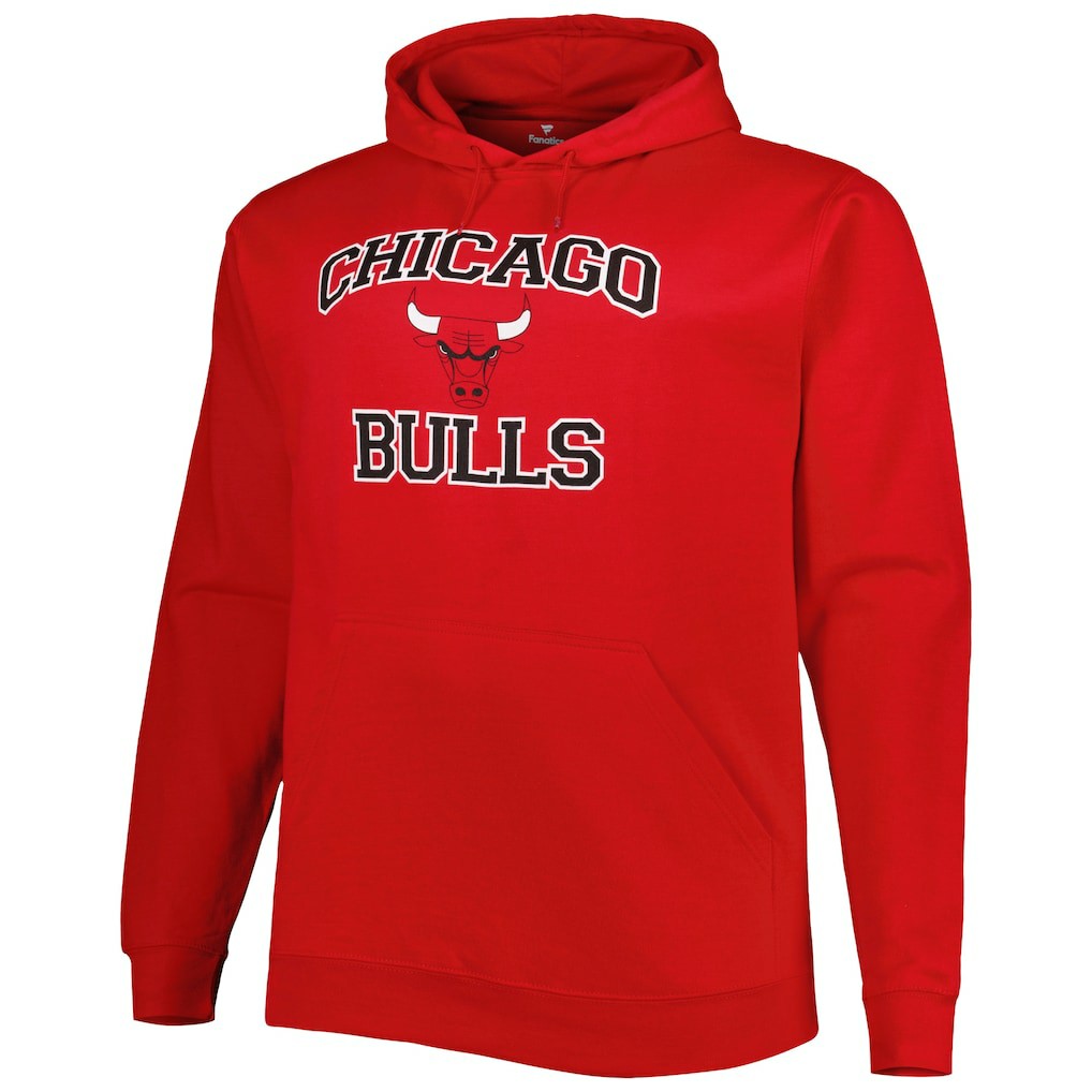 Chicago Bulls Big & Tall Heart & Soul Pullover Hoodie - Red outlet