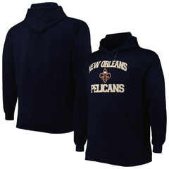 New Orleans Pelicans Big & Tall Heart & Soul Pullover Hoodie - Navy on sale