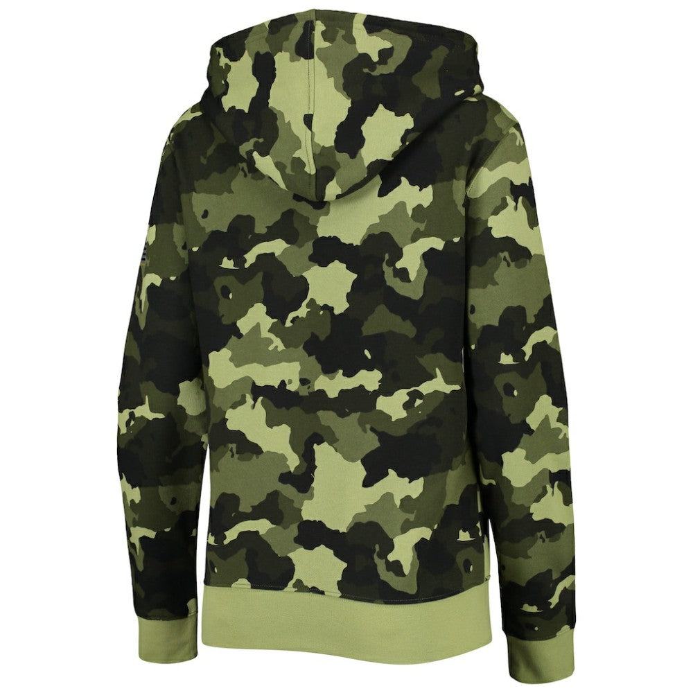 Chicago Cubs Women's 2022 MLB Armed Forces Day Camo Full-Zip Hoodie - Green | New Era