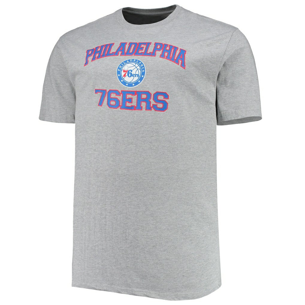 Philadelphia 76ers Big & Tall Heart & Soul T-Shirt - Heathered Gray for sale