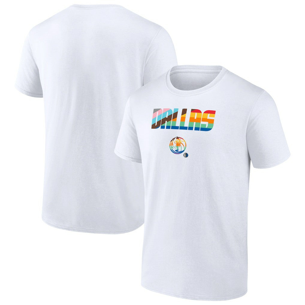 Dallas Mavericks Pride T-Shirt sale - White on sale