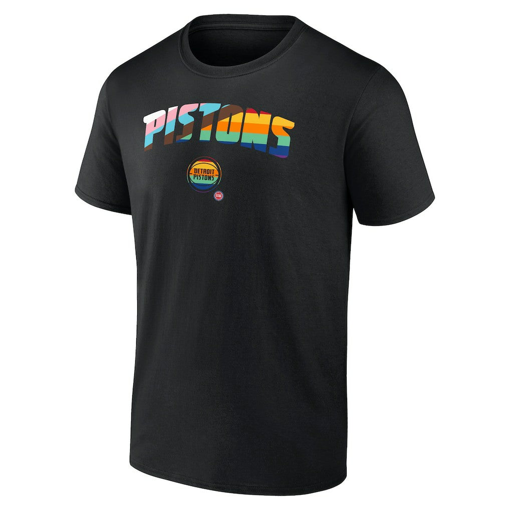 Detroit Pistons Pride T-Shirt sale - Black discount