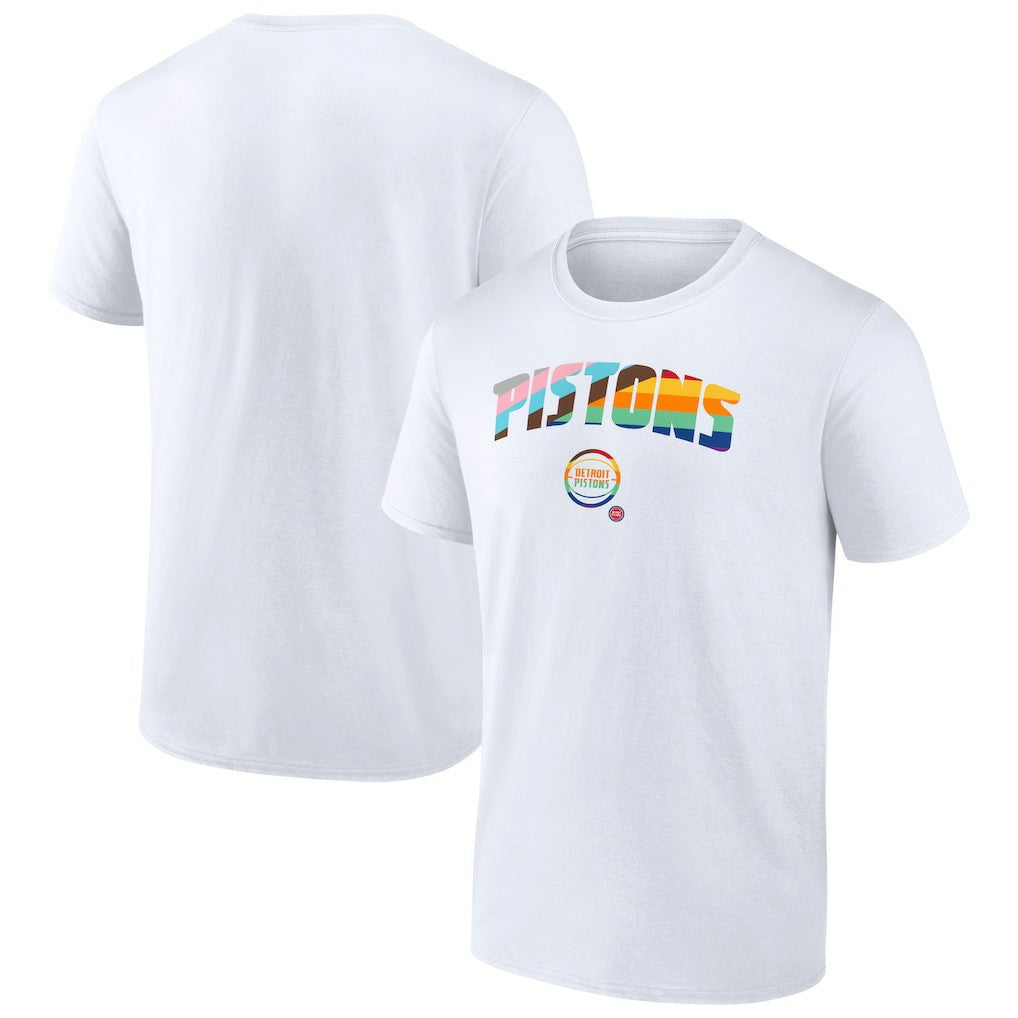 Detroit Pistons Pride T-Shirt sale - White cheap