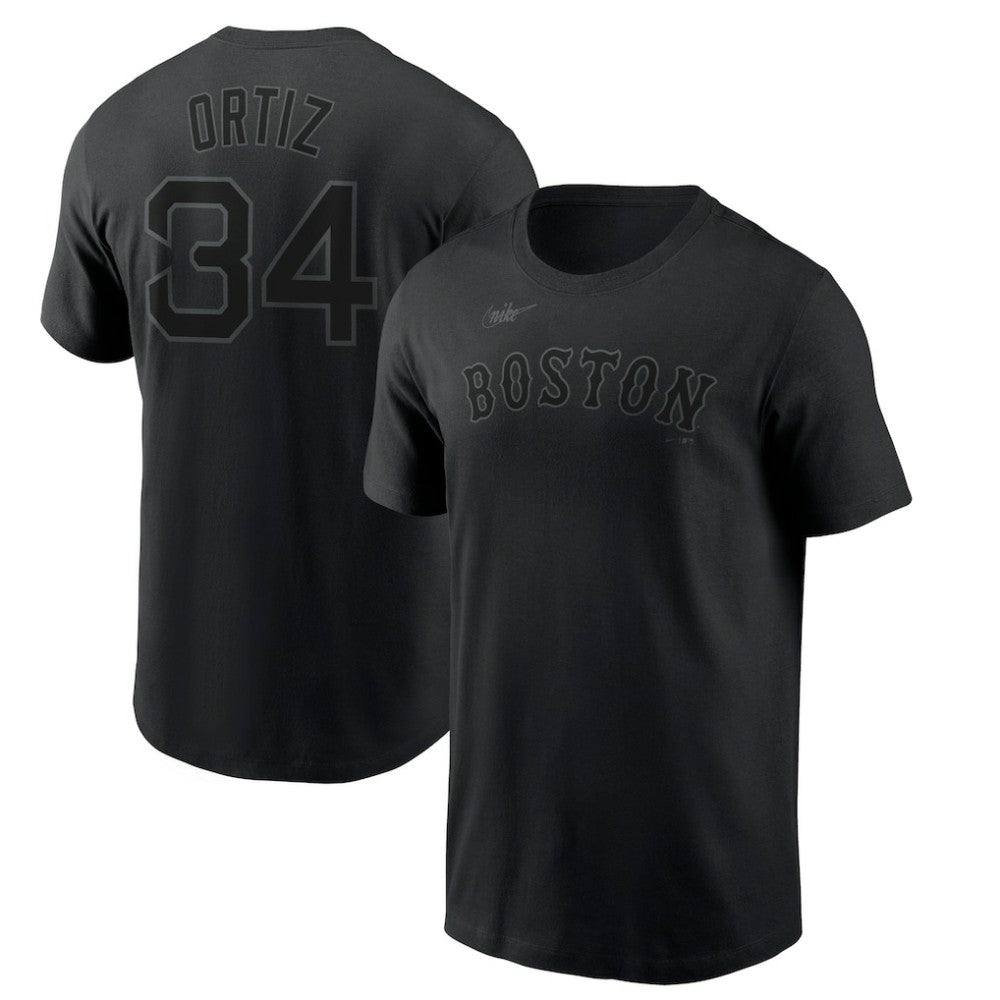 David Ortiz Boston Red Sox Name & Number T-Shirt - Black | Nike