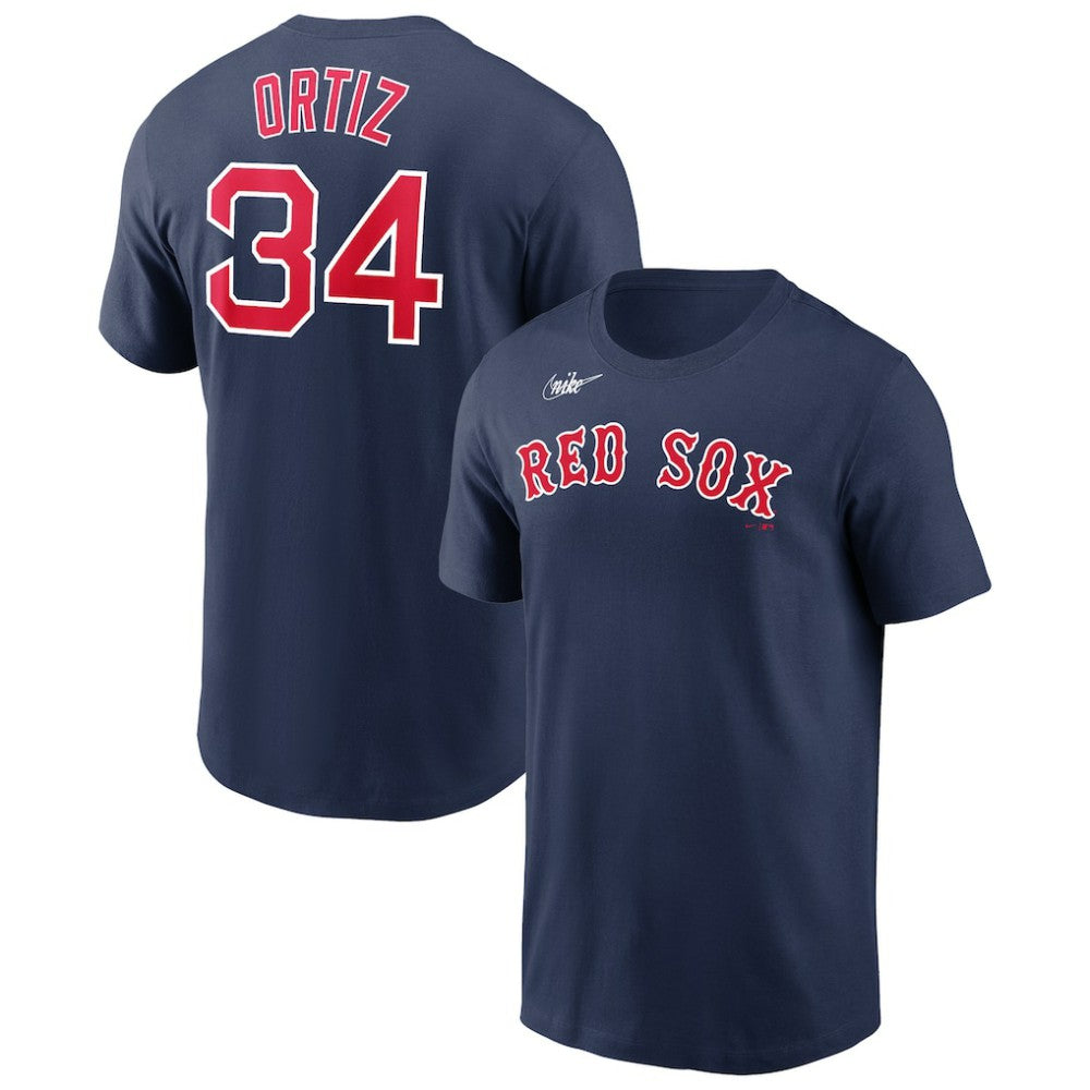 David Ortiz Boston Red Sox Name & Number Logo T-Shirt - Navy | Nike