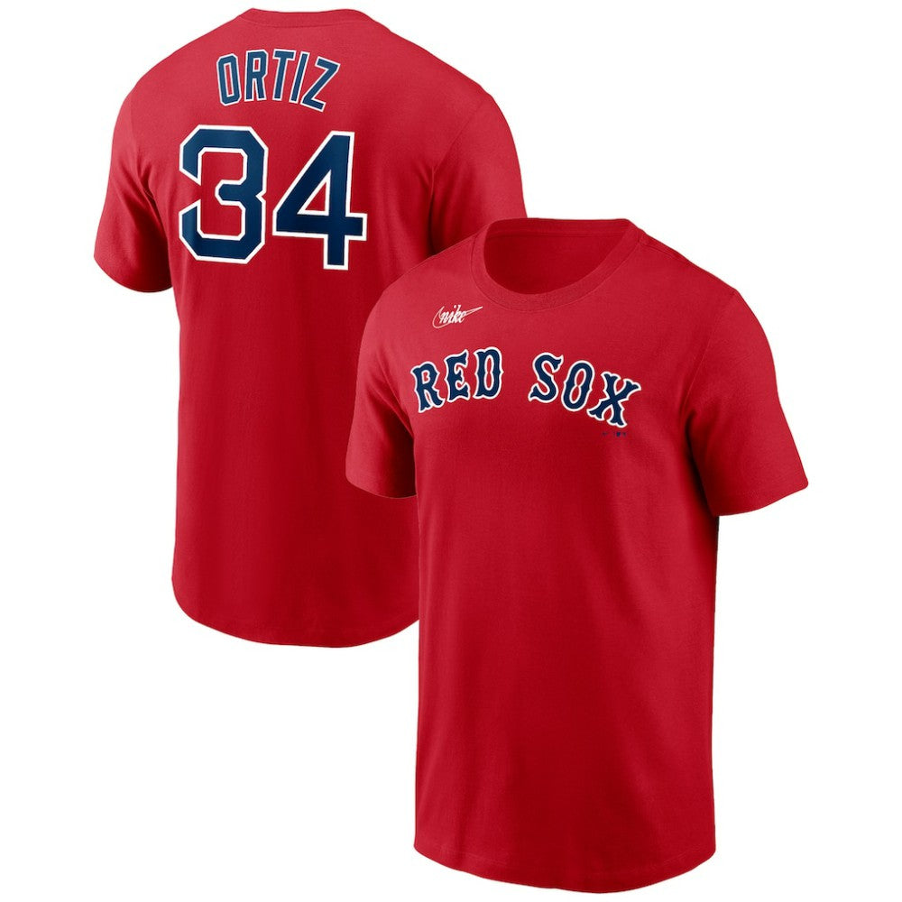 David Ortiz Boston Red Sox Name & Number T-Shirt - Red | Nike
