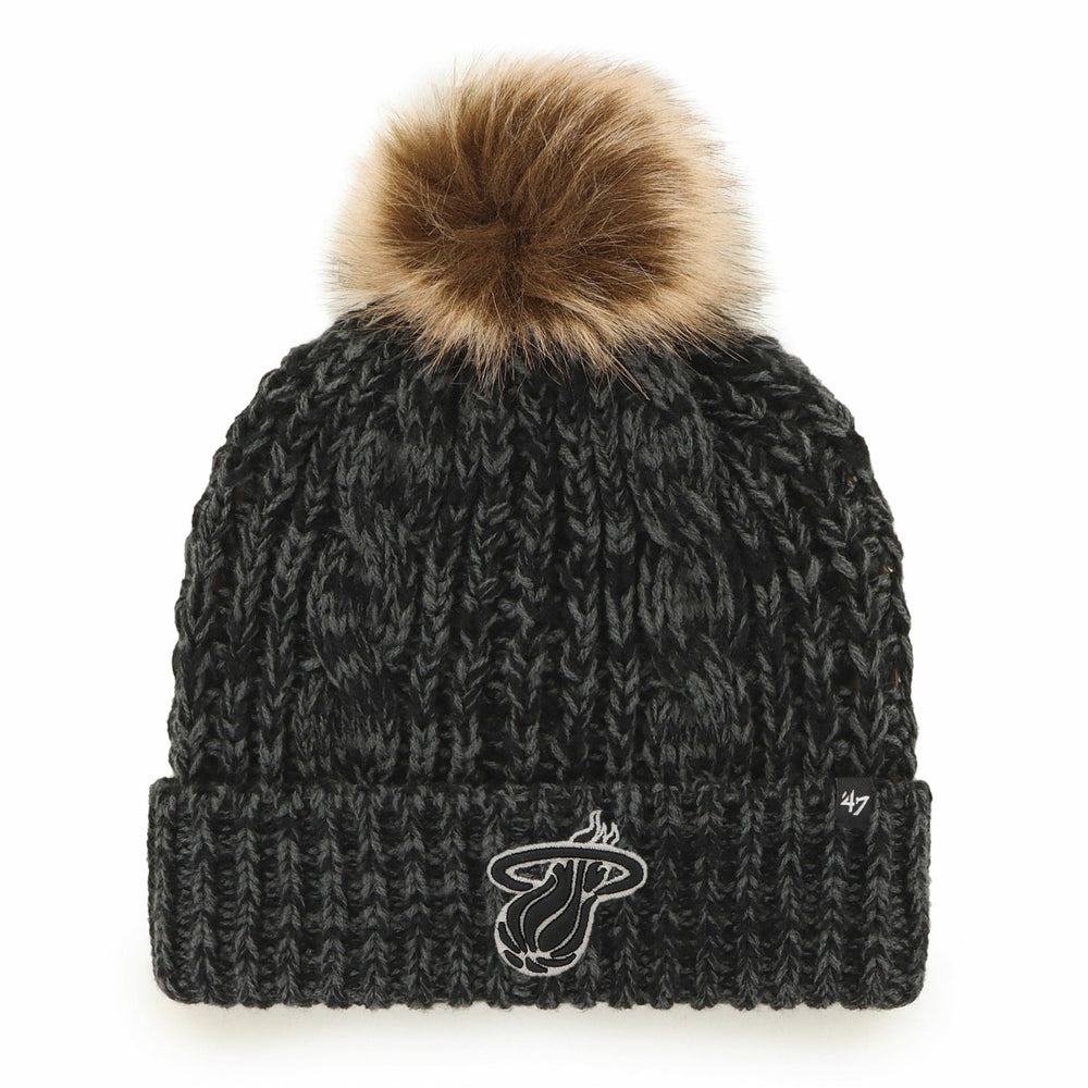 Miami Heat '47 Women's Meeko Cuffed Knit Hat with Pom - Black | 47 brand online