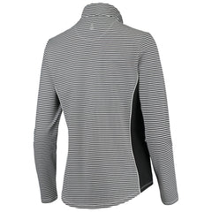 Cleveland Guardians Tommy Bahama Women's Aubrey Stripe Block IslandZone Half-Zip Jacket - Black