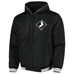 Chicago White Sox JH Design Reversible Fleece Full-Snap Hoodie Jacket - Black