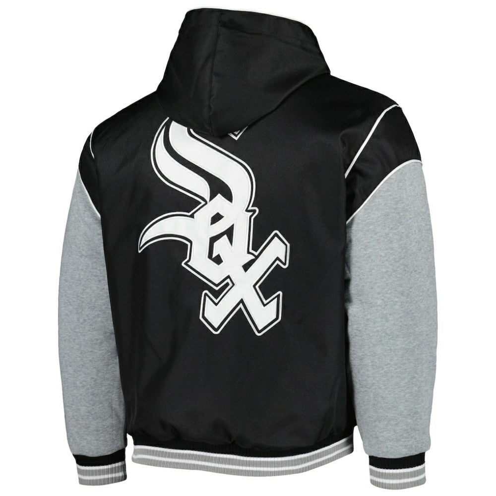 Chicago White Sox JH Design Reversible Fleece Full-Snap Hoodie Jacket - Black