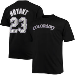 Kris Bryant Colorado Rockies Big & Tall Name & Number T-Shirt - Black