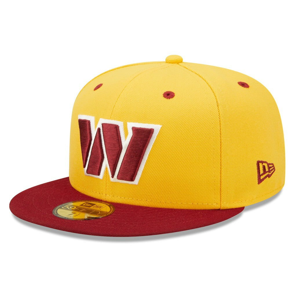 Washington Commanders New Era Flipside 2Tone 59FIFTY Fitted Hat - Gold/Burgundy discount