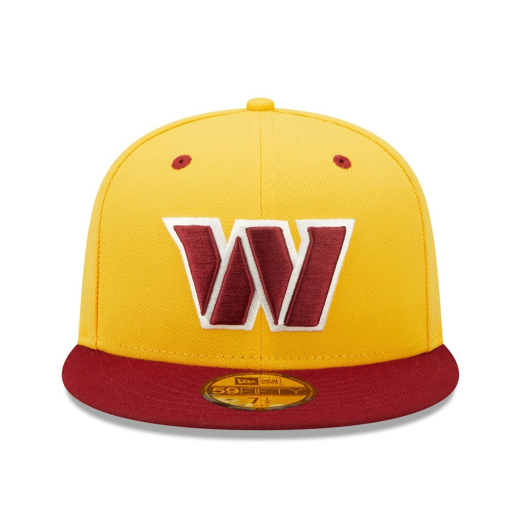 Washington Commanders New Era Flipside 2Tone 59FIFTY Fitted Hat - Gold/Burgundy discount