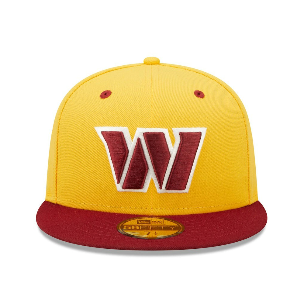 Washington Commanders New Era Flipside 2Tone 59FIFTY Fitted Hat - Gold/Burgundy discount