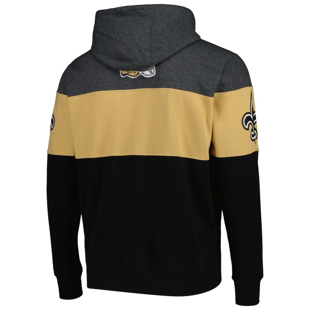 New Orleans Saints Starter Extreme Pullover Hoodie - Black/Heather Gray cheap