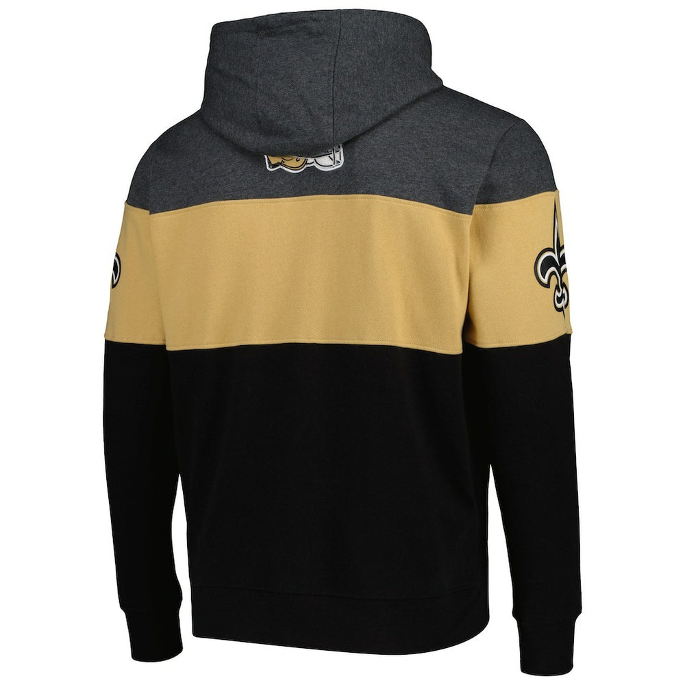 New Orleans Saints Starter Extreme Pullover Hoodie - Black/Heather Gray cheap