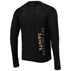 New Orleans Saints MSX by Michael Strahan Interval Long Sleeve Raglan T-Shirt - Black for sale
