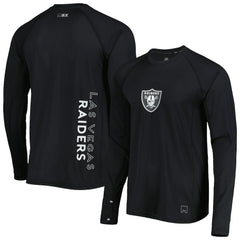 Las Vegas Raiders MSX by Michael Strahan Interval Long Sleeve Raglan T-Shirt - Black cheap