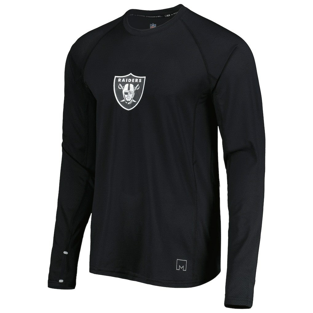 Las Vegas Raiders MSX by Michael Strahan Interval Long Sleeve Raglan T-Shirt - Black cheap
