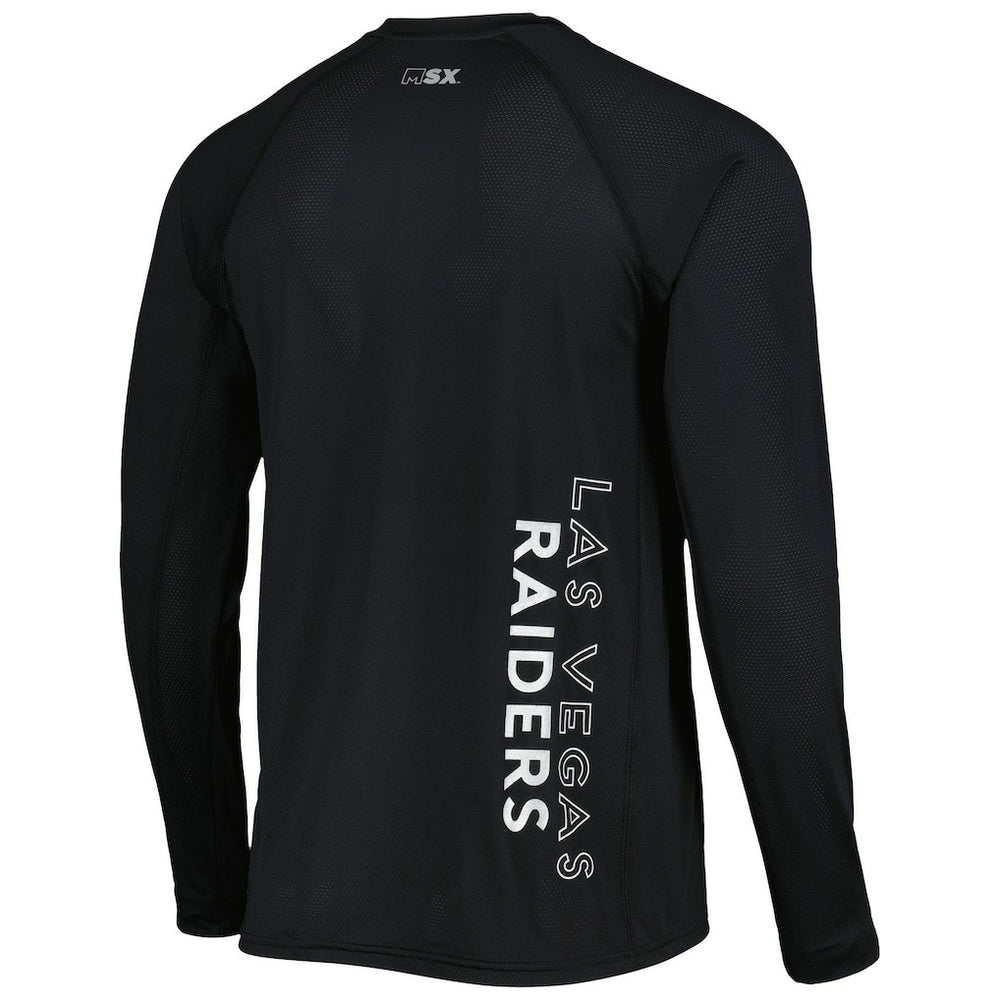 Las Vegas Raiders MSX by Michael Strahan Interval Long Sleeve Raglan T-Shirt - Black cheap