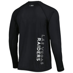 Las Vegas Raiders MSX by Michael Strahan Interval Long Sleeve Raglan T-Shirt - Black cheap