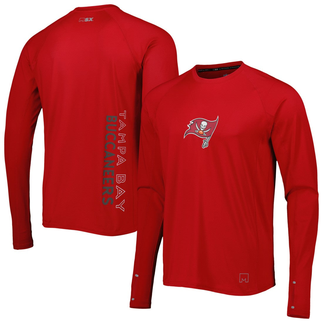 Tampa Bay Buccaneers MSX by Michael Strahan Interval Long Sleeve Raglan T-Shirt - Red online