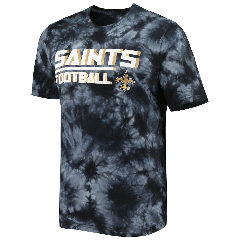New Orleans Saints MSX by Michael Strahan Recovery Tie-Dye T-Shirt - Black sale