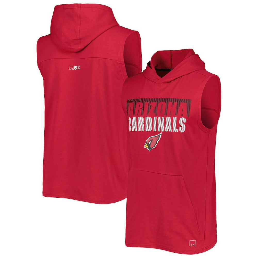 Arizona Cardinals MSX by Michael Strahan Relay Sleeveless Pullover Hoodie - Cardinal sale