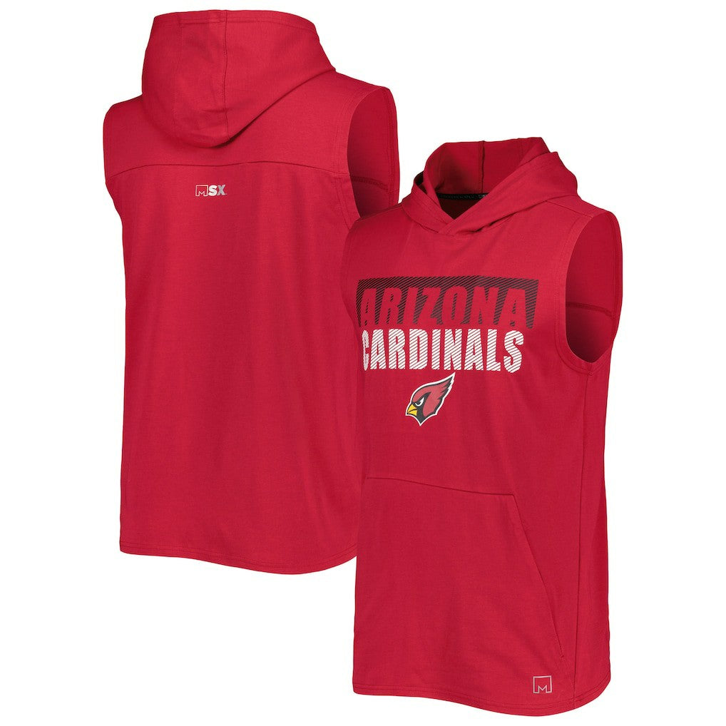 Arizona Cardinals MSX by Michael Strahan Relay Sleeveless Pullover Hoodie - Cardinal sale