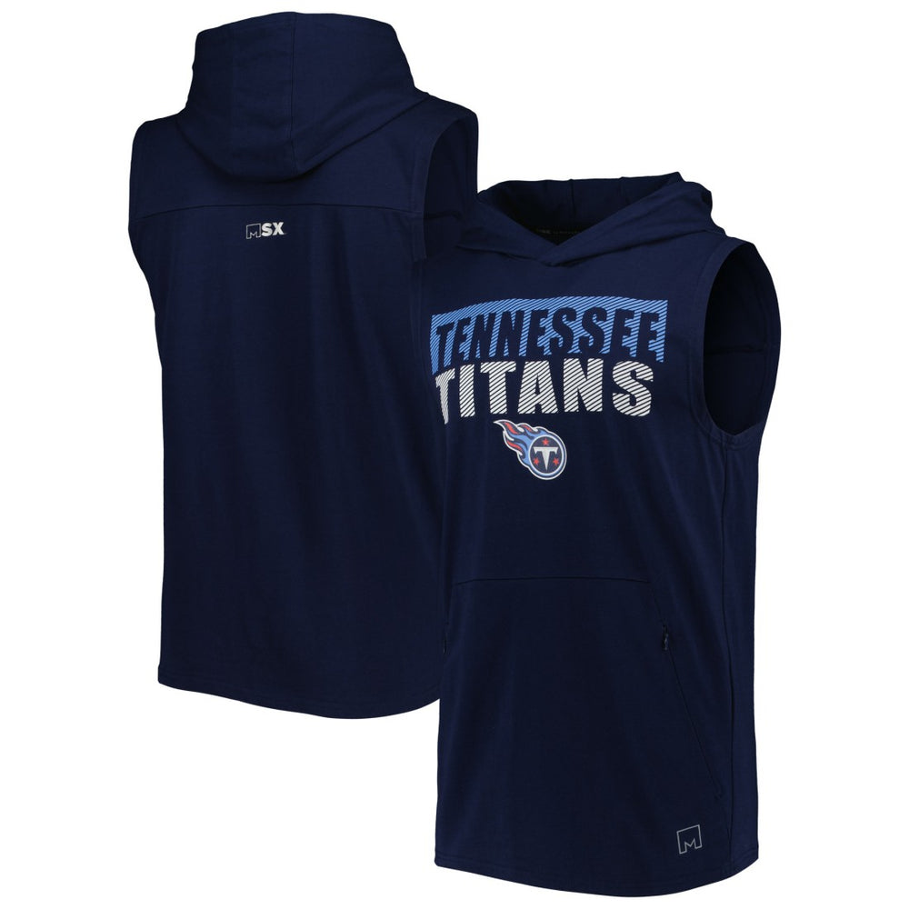 Tennessee Titans MSX by Michael Strahan Relay Sleeveless Pullover Hoodie - Navy online