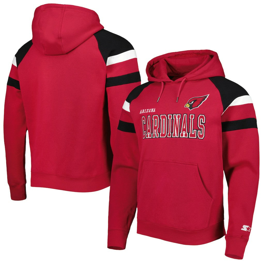 Arizona Cardinals Starter Draft Fleece Raglan Pullover Hoodie - Cardinal discount