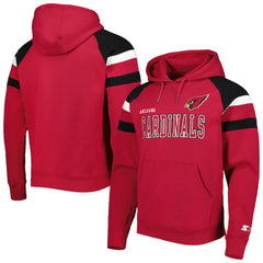 Arizona Cardinals Starter Draft Fleece Raglan Pullover Hoodie - Cardinal discount