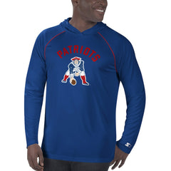 New England Patriots Starter Vintage Logo Raglan Hoodie T-Shirt - Navy sale