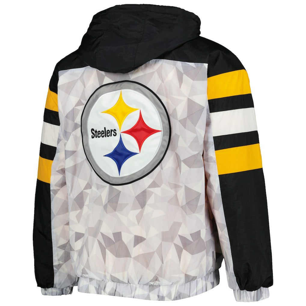 Pittsburgh Steelers Starter Thursday Night Gridiron Raglan Half-Zip Hooded Jacket - White/Black online