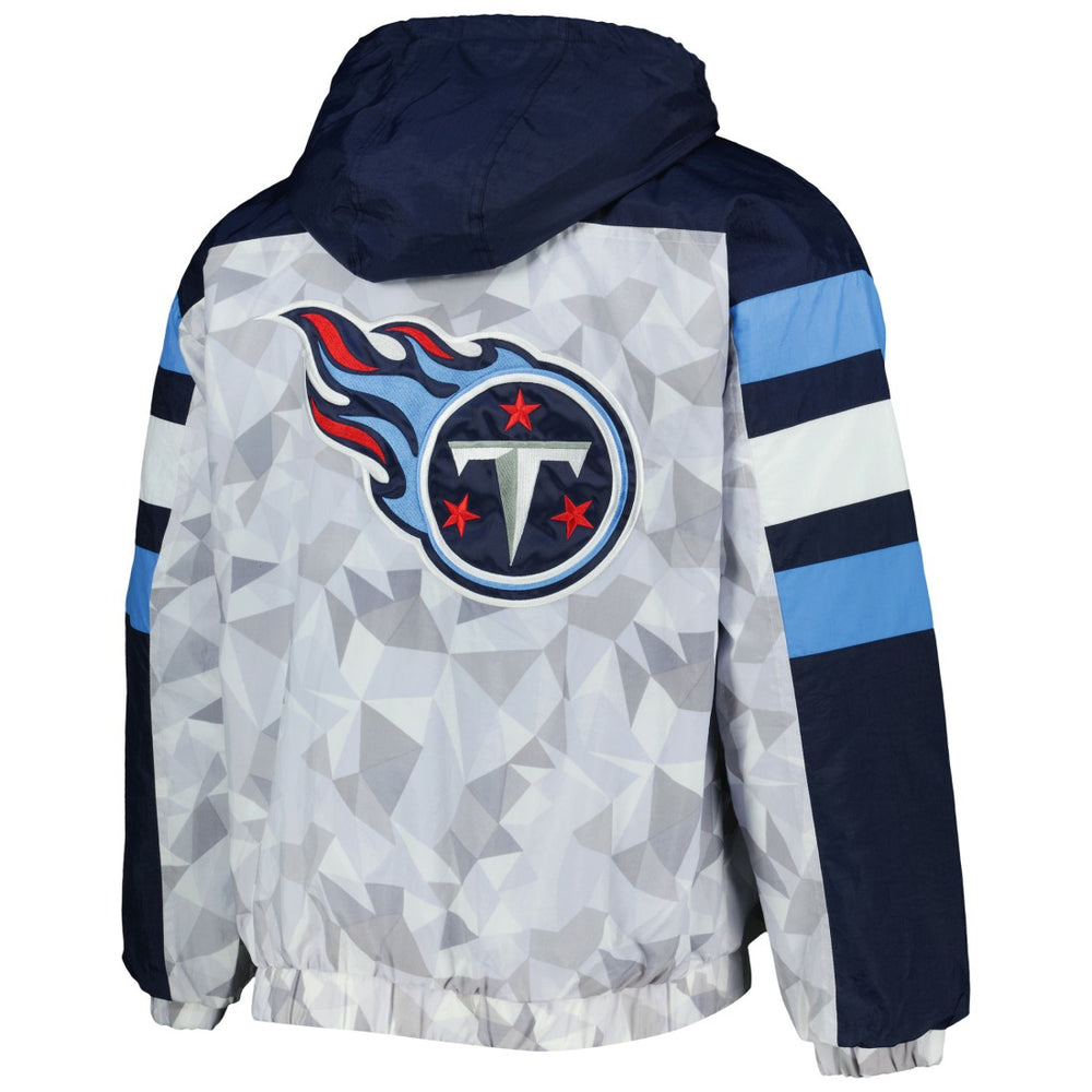 Tennessee Titans Starter Thursday Night Gridiron Raglan Half-Zip Hooded Jacket - White/Navy online