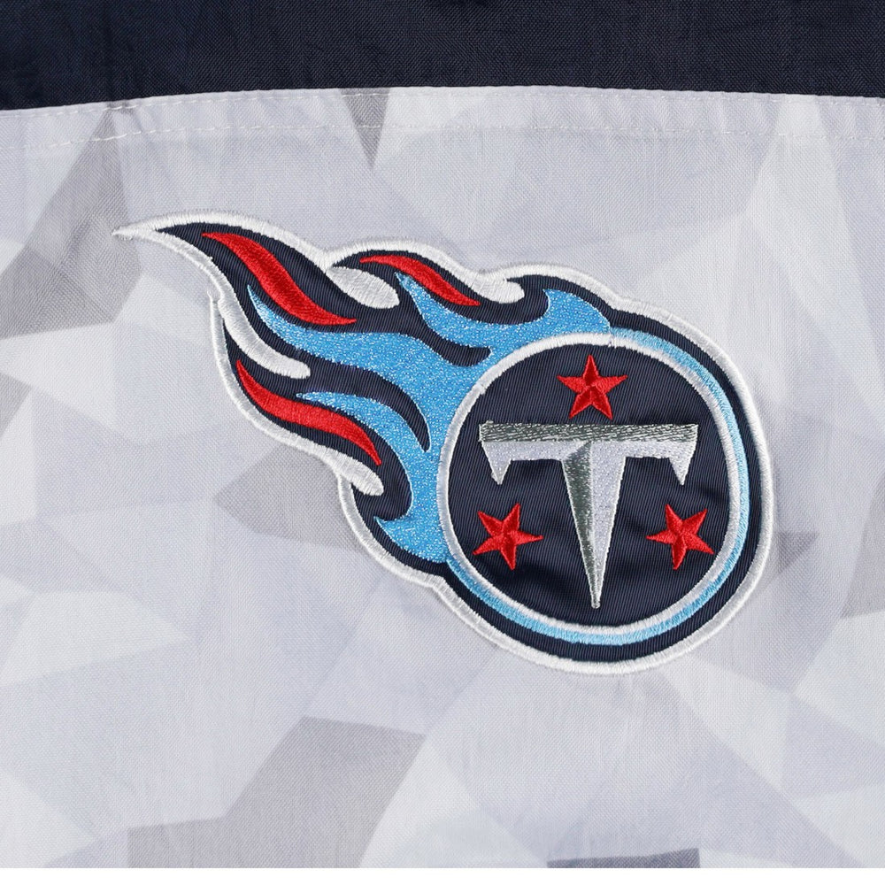 Tennessee Titans Starter Thursday Night Gridiron Raglan Half-Zip Hooded Jacket - White/Navy online