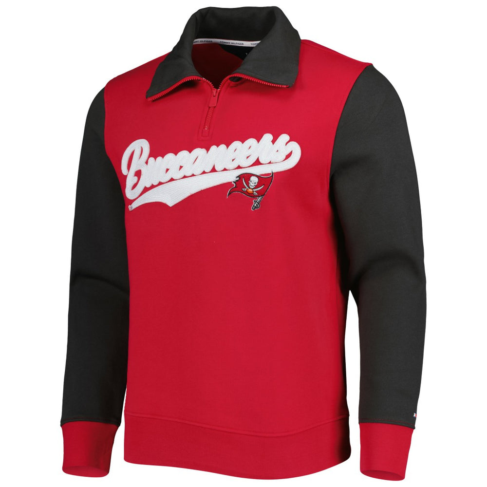 Tampa Bay Buccaneers Tommy Hilfiger Aiden Quarter-Zip Sweatshirt - Red/Pewter outlet